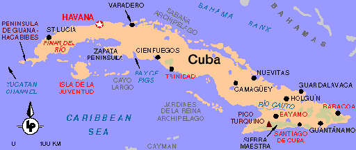 map of Cuba